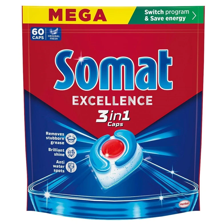 KAPSULĖS INDAPLOVIŲ SOMAT 3IN1 60VNT