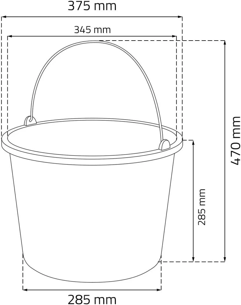 Buitinis kibiras Okko, 20 l, juoda sp.