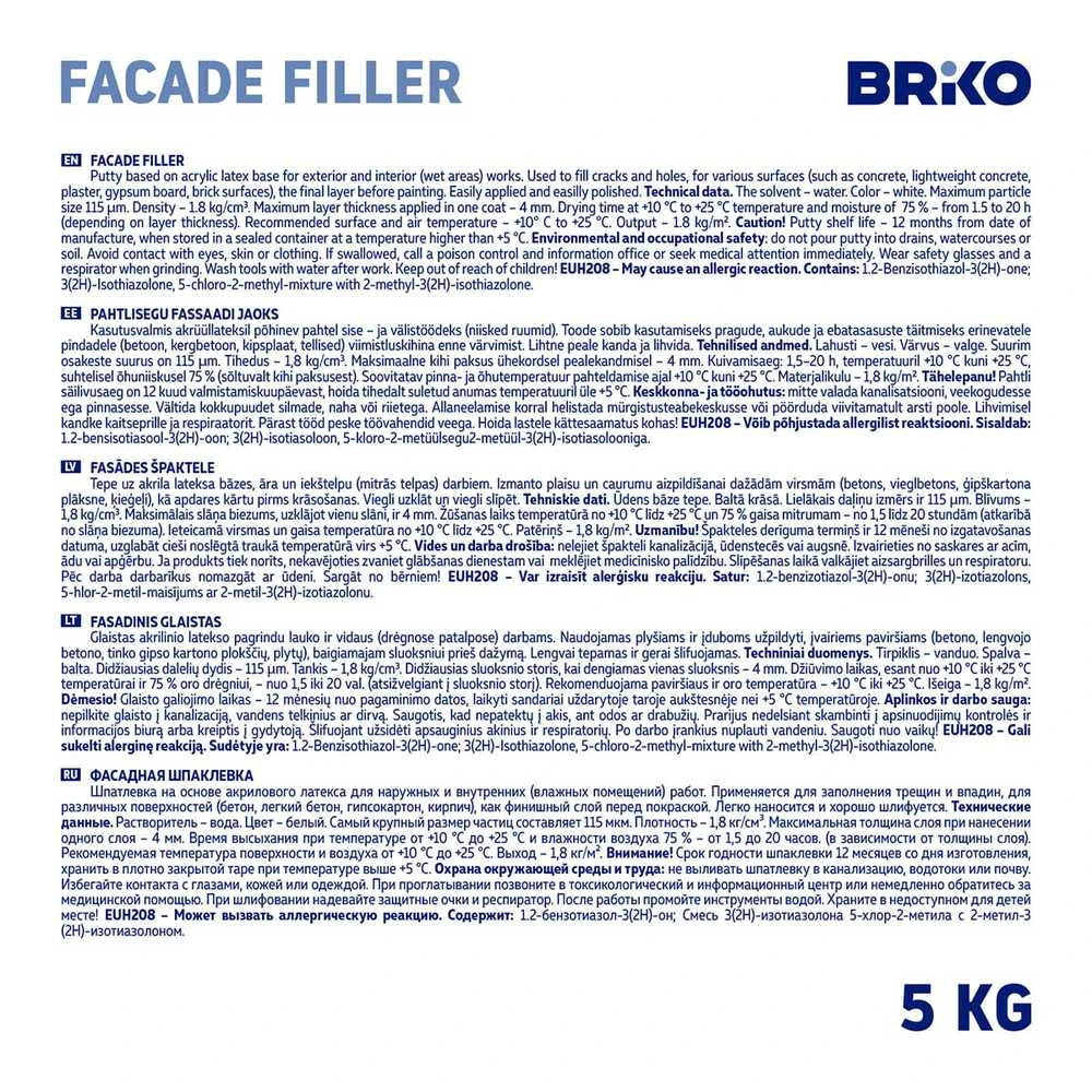 Briko COATING BRIKO FACADE 5 KG