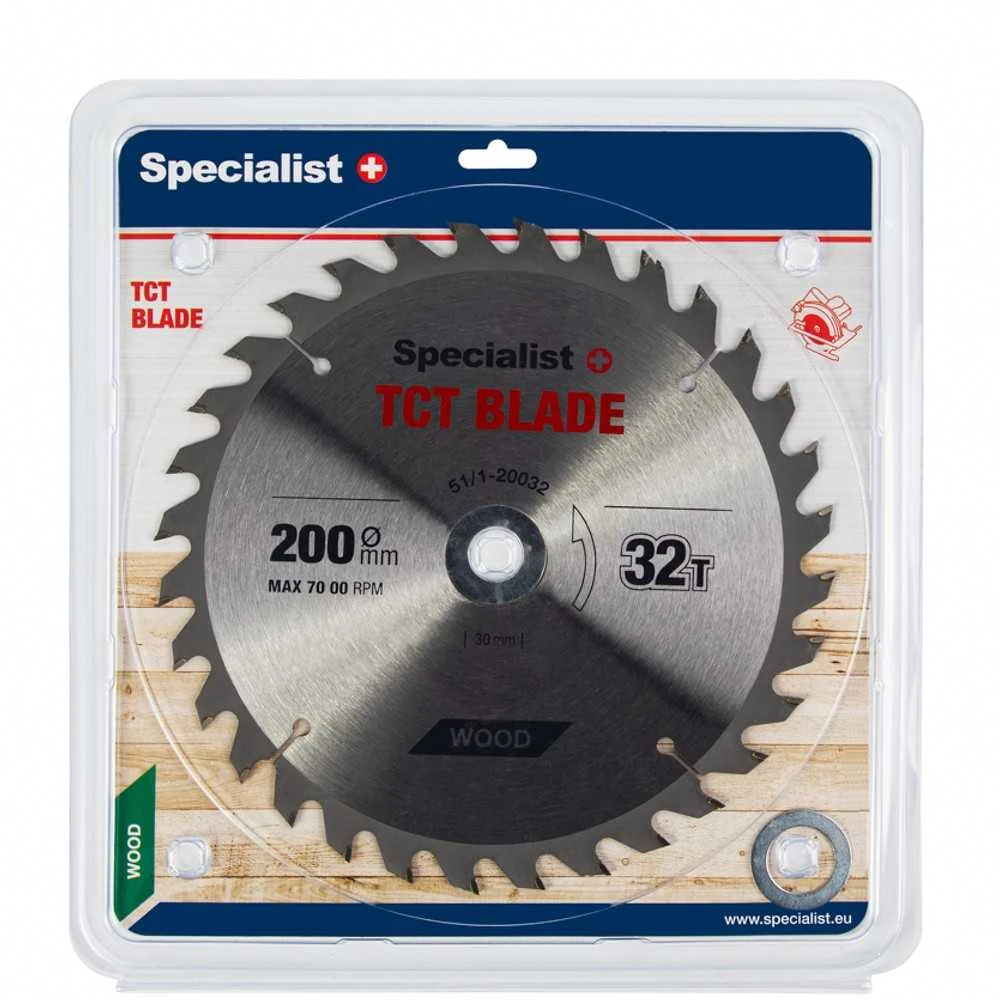 Pjovimo diskas medienai Specialist Wood; 200x1,4x30/20/16 mm; Z32