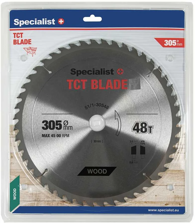 Pjovimo diskas medienai Specialist+ Wood; 305x30 mm; Z48