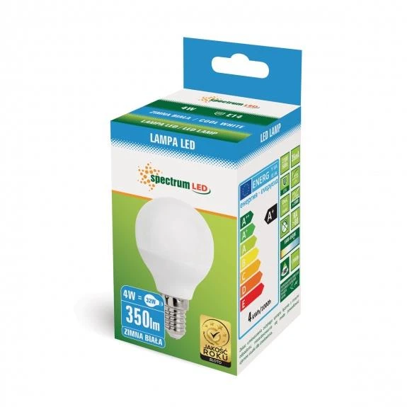 Spectrum LED lemputė E14 P45 4W 6000K 340LM