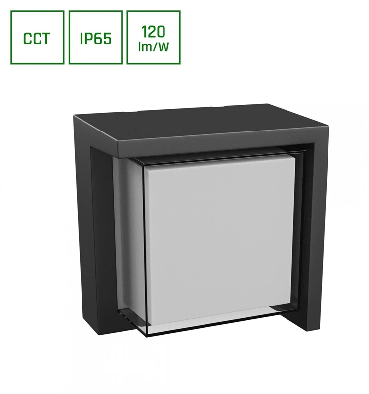 Sieninis šviestuvas Spectrum Sieninis lauko šviestuvas 10W, LED, CCT, 1200lm, IP65