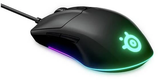 Žaidimų pelė SteelSeries su laidu Rival 3, Juodos spalvos