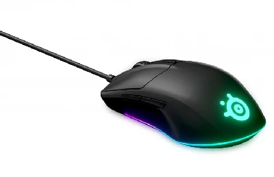 Žaidimų pelė SteelSeries su laidu Rival 3, Juodos spalvos