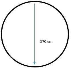 Masterjero BD meno veidrodis Luna apvalus vonios veidrodis su LED apšvietimu, 70 cm skersmens