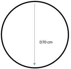 Masterjero BD meno veidrodis Luna apvalus vonios veidrodis su LED apšvietimu, 70 cm skersmens