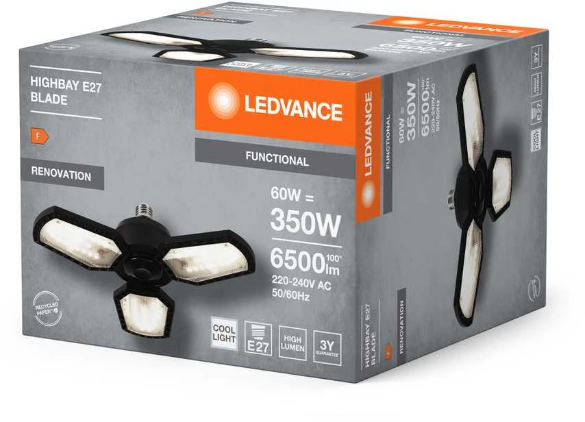 Ledvance OPR. AUKŠTOS SROVĖS METALĖ E27 60W 840 BL