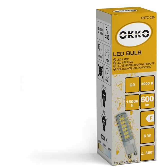 Okko Philips LED BULB G9 6W 3000K 600LM 15KH