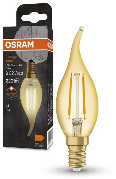 Spuldze Osram LED, 2400 °K, E14, 2.5 W, 220 lm