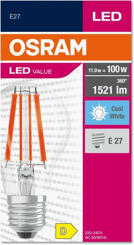LED lemputė OSRAM, A60, E27, 11 W, 1521 lm, 4000 K