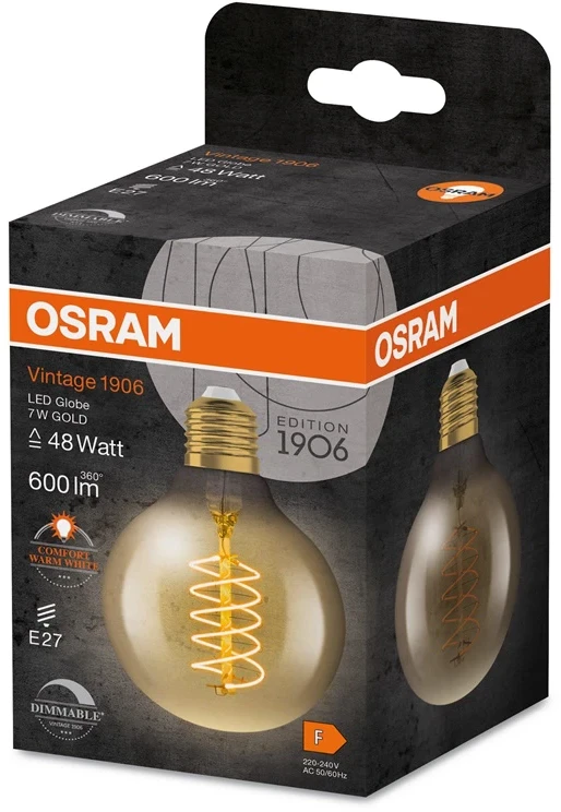 Spuldze Osram LED, A60, 2200 °K, E27, 7 W, 600 lm