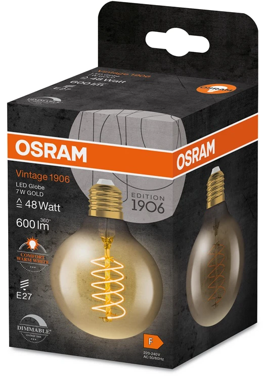 Spuldze Osram LED, A60, 2200 °K, E27, 7 W, 600 lm