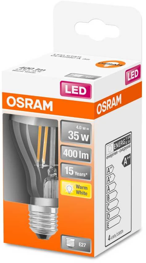 Osram LP.LED STR CL A MIR SILV34 4W 827 E27