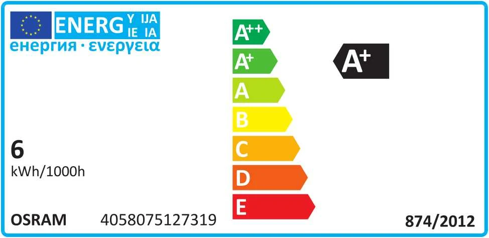 LED lemputė OSRAM, A60, E27, 5,5 W, 470 lm, 2700 K