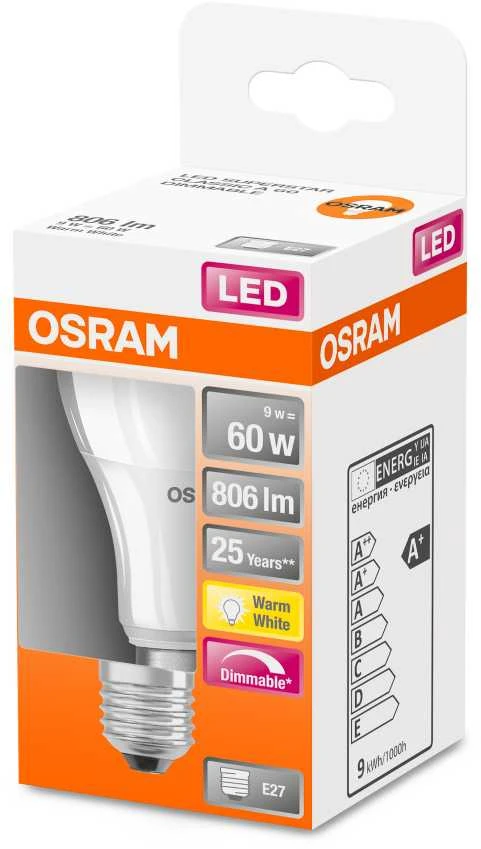 Osram Parathom Classic LED | E27 | 8,8 W | Šiltas Baltas