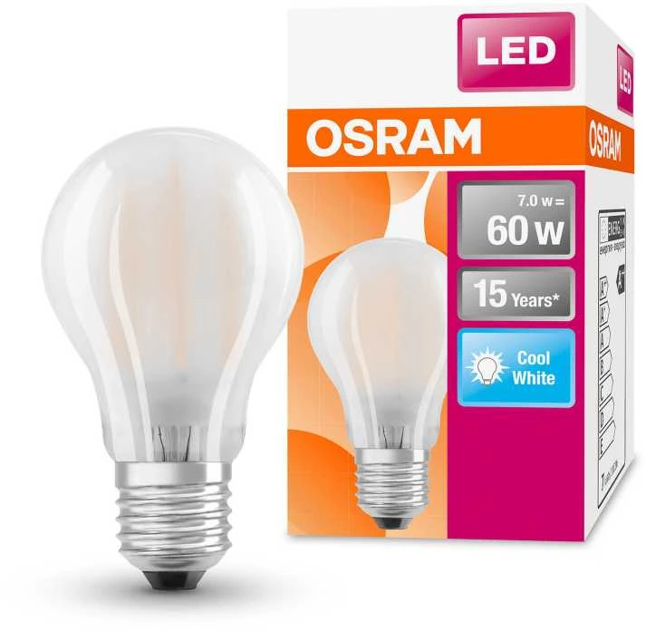 LED lemputė OSRAM, A60, E27, 6,5 W, 806 lm, 4000 K