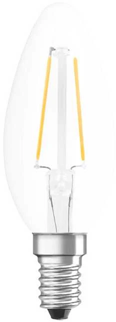 Osram 1W LED lemputė RETROFIT CLASSIC B, E14, skaidri, 300°, 2700K