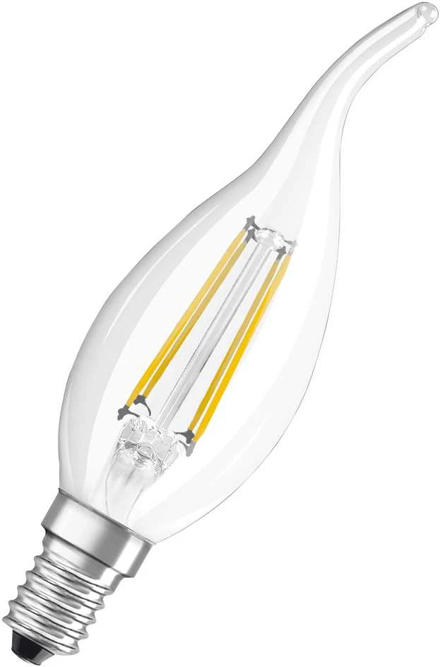 LED lempa Osram Filamentinė, BA35, 4W, E14, 2700K, 470lm