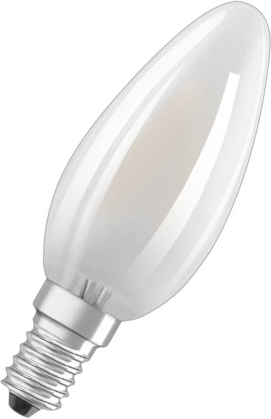 LED lempa Osram, B35, 4W, E14, 2700K, 470lm, matinė, 2 vnt