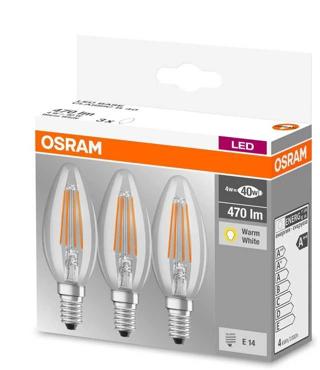 Osram LP.LED BAS CLC B40 4W/827 230V E14 FS3