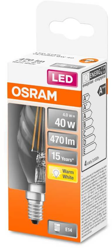 LED lemputė OSRAM, BW35, E14, 4 W, 470 lm, 2700 K