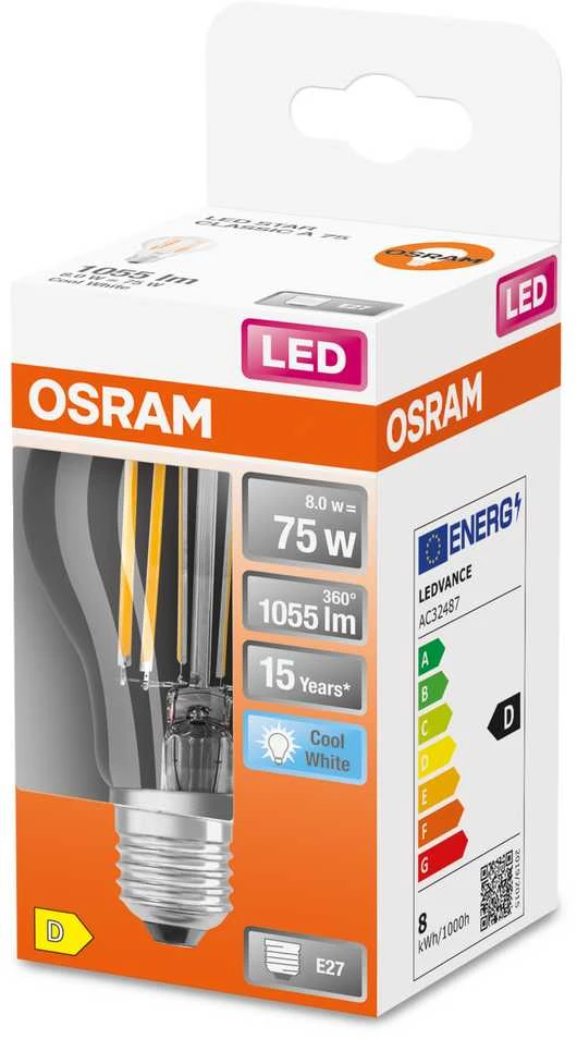 Osram ŻAR.LED 7.5W 840 CLR E27
