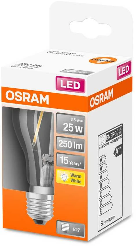 Osram ŻAR.LED 2.5W 827 CLR E27