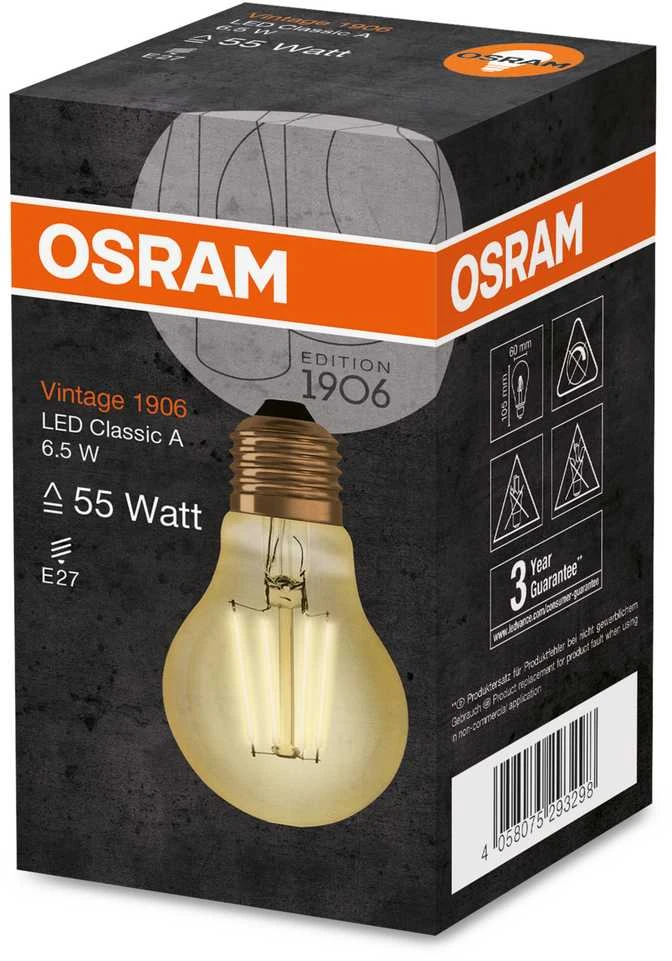 Osram LED lemputė Vintage 1906© LED 55 6.5 W/2400K E27