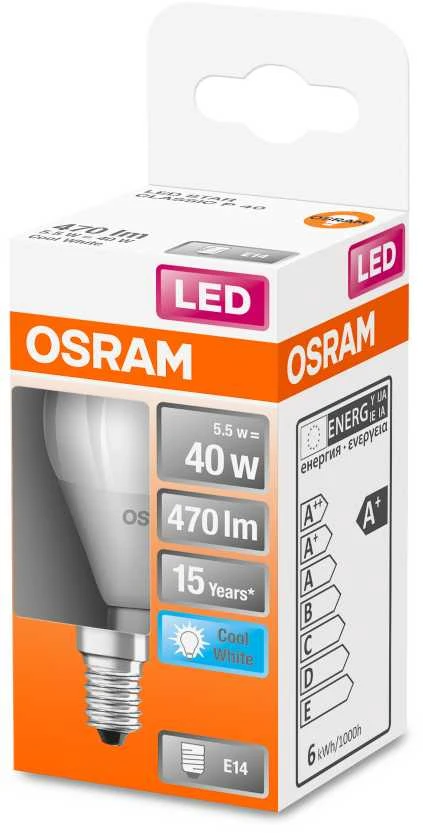 Candellux 4,9W LED lemputė LED STAR CLASSIC P 40 FR, E14, 4000K