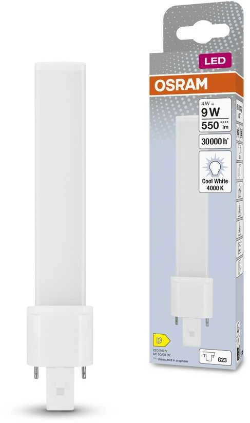 4,5W LED lemputė OSRAM DULUX S LED EM & AC MAINS, G23, 4000K