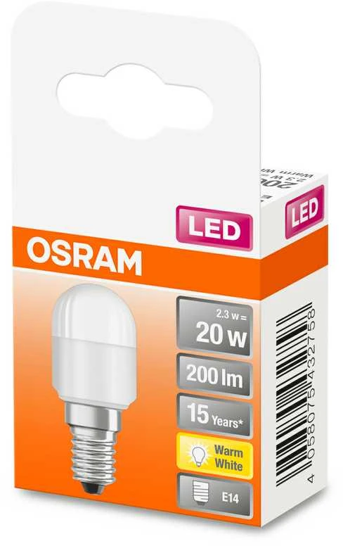 LED lemputė OSRAM, T26, E14, 2,3 W, 200 lm, 2700 K