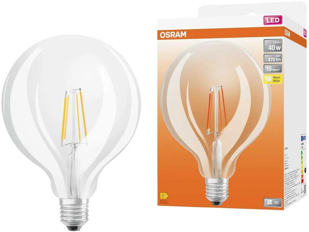 Osram ŻAR.LED GL125 4W 827 CLR E27