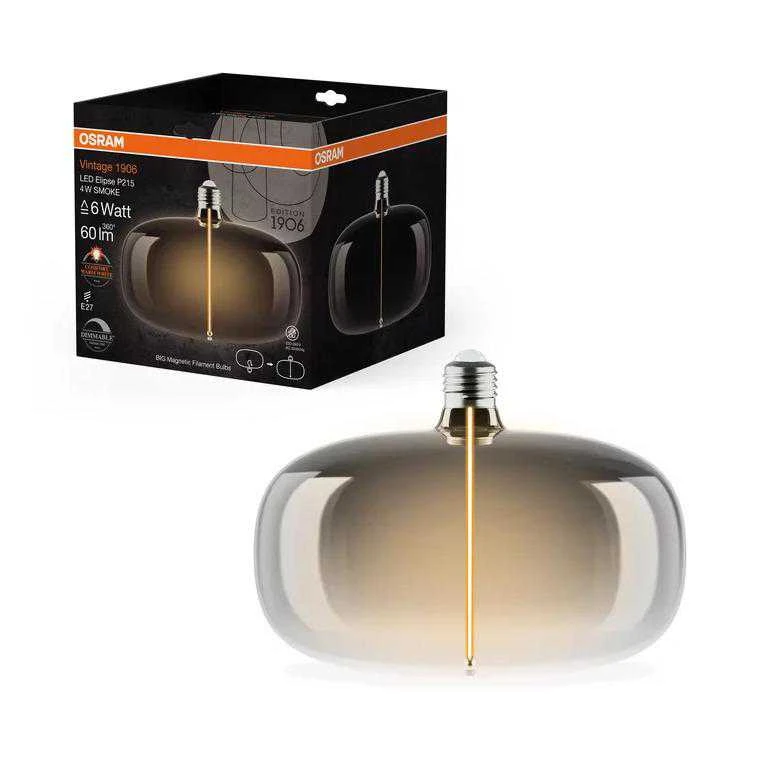Spuldze Osram Vintage Smoke LED, 1800 °K, E27, 4 W, 60 lm
