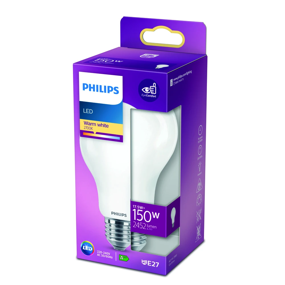 Lemputė Philips LED, A67, 2700 °K, E27, 17.5 W, 2500 lm