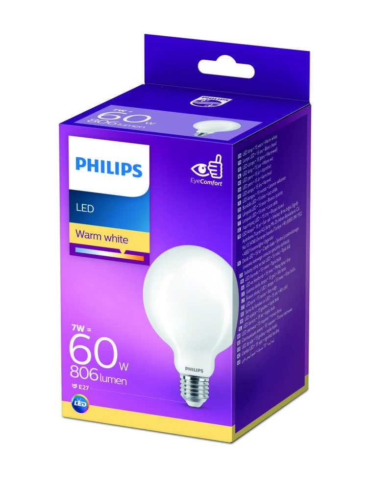 Lemputė Philips LED, G93, 2700 °K, E27, 7 W, 806 lm