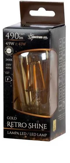 Lemputė Spectrum LED, 2400 °K, E27, 4.9 W, 490 lm