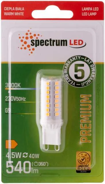 LEMPUTĖ SPECTRUM LED G9 4.5W 830 510LM