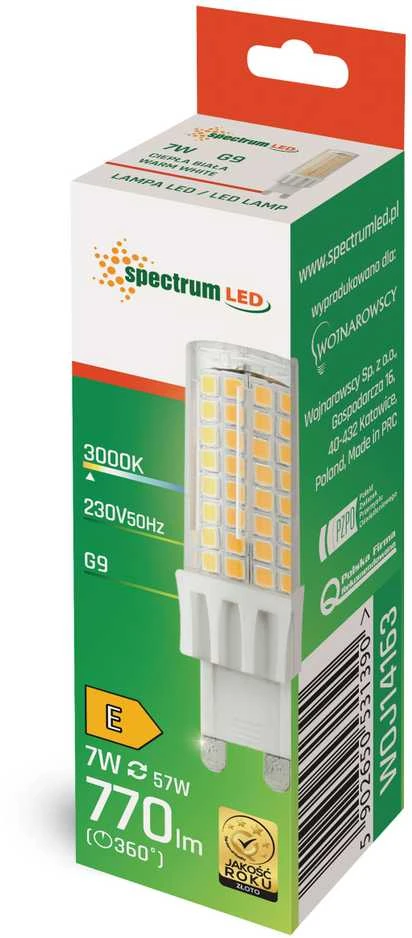 Spectrum LEMPUTĖ LED G9 7W 830 770LM