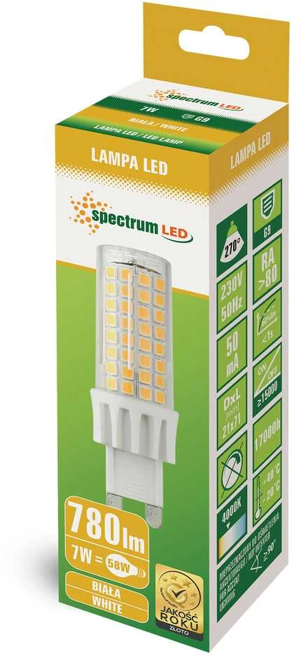 Spectrum LED lemputė G9 T15 7W 4000K 780LM