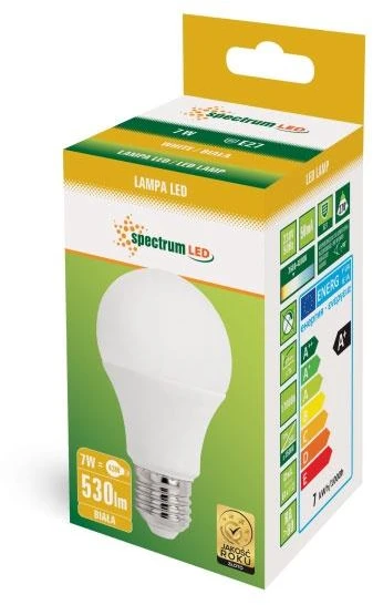 Spectrum LED lemputė E27 A60 7W 4000K 610LM