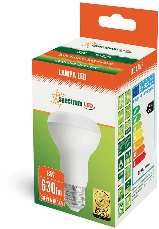 Spectrum LED lemputė E27 R63 8W E27 3000K 710LM