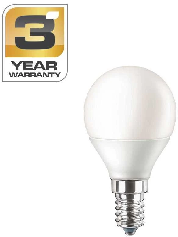 Lemputė. STANDART. LED. P45. 4.9W. E14. 2700K. 470lm. 3vnt.