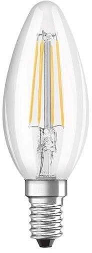Lemputė STANDART, LED, B35, 4.3W, E14, 2700K, 470lm, skaidri