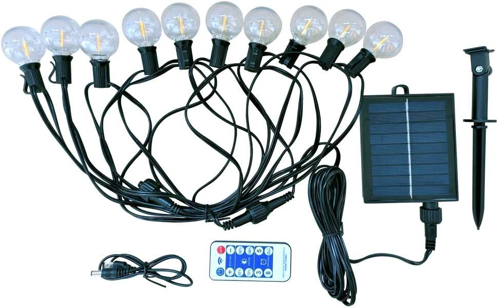 Pakabinamas šviestuvas Domoletti GARLAND SOLAR 10LED 8M 1.12W RGB IP44