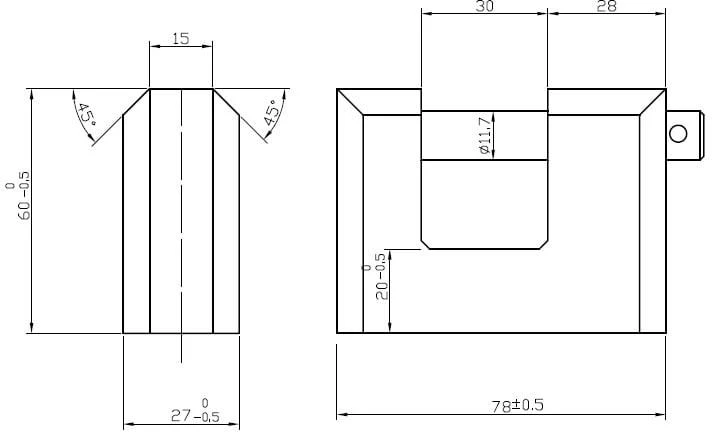 Okko Pakabinama spyna Wushi HBX980, 80 x 60 mm