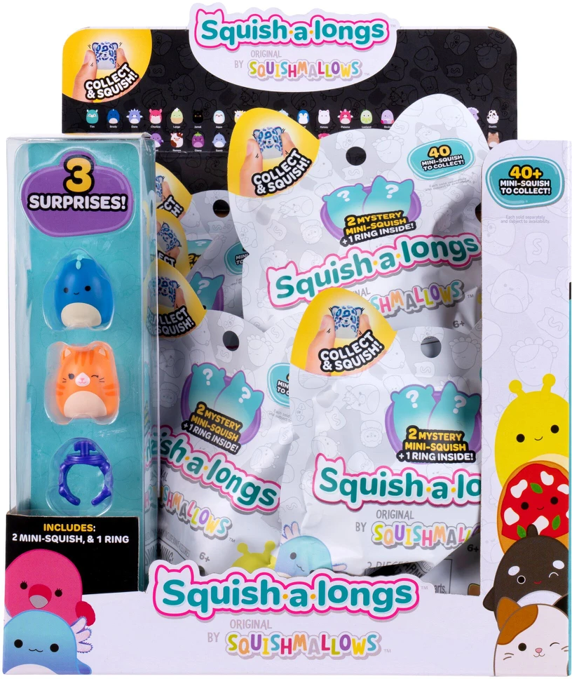 SQUISHMALLOWS SQUISH-A-LONGS Herojai-siurprizai, 2 vnt., 2,5 cm