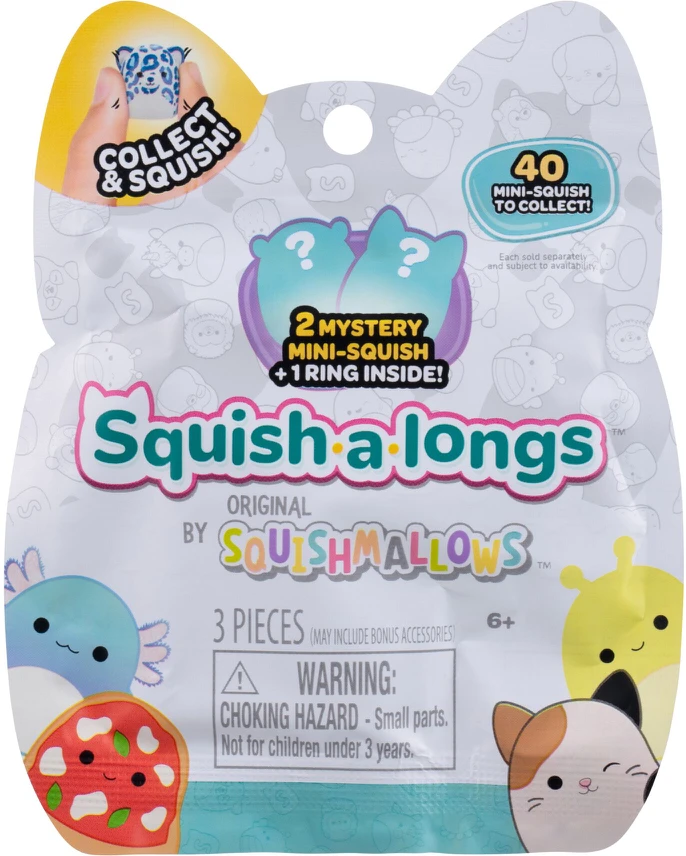 SQUISHMALLOWS SQUISH-A-LONGS Herojai-siurprizai, 2 vnt., 2,5 cm