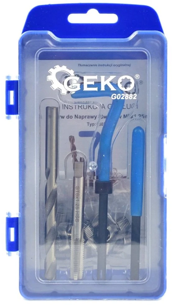 Sriegių remonto komplektas Geko M8x1.25mm 30 vnt.