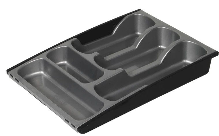 Stalo įrankių organizatoriai Curver, 42,5 cm x 30 cm x 6,5 cm, plastikiniai, pilkos spalvos.
